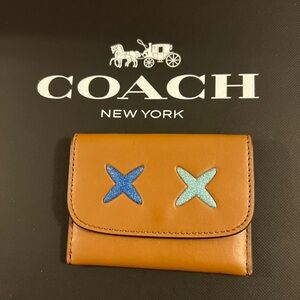 Coach Card Pouch in Saddle/Tan Leather